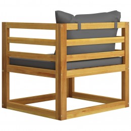 Acquista Sedia da Giardino con Cuscini Grigio Scuro Massello di Acacia con riferimento GHV-311867 della ditta GARDENHOME