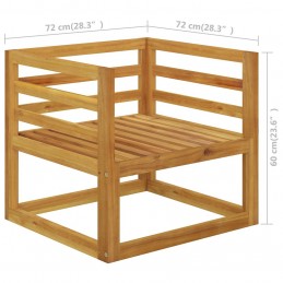Acquista Sedia da Giardino con Cuscini Grigio Scuro Massello di Acacia con riferimento GHV-311867 della ditta GARDENHOME