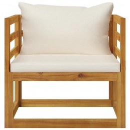 Acquista Sedia da Giardino con Cuscino Crema in Legno Massello di Acacia con riferimento GHV-311868 della ditta GARDENHOME