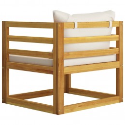 Acquista Sedia da Giardino con Cuscino Crema in Legno Massello di Acacia con riferimento GHV-311868 della ditta GARDENHOME