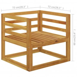 Acquista Sedia da Giardino con Cuscino Crema in Legno Massello di Acacia con riferimento GHV-311868 della ditta GARDENHOME