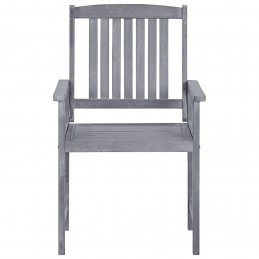Acquista Sedie da Giardino 4 pz in Legno Massello di Acacia Grigio con riferimento GHV-311875 della ditta GARDENHOME
