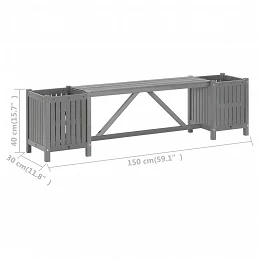 Acquista Panca da Giardino con 2 Fioriere 150cm Legno Massello di Acacia con riferimento GHV-311823 della ditta GARDENHOME