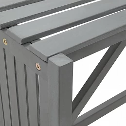 Acquista Panca Giardino Angolare e Fioriera 117cm Massello Acacia Grigia con riferimento GHV-311824 della ditta GARDENHOME