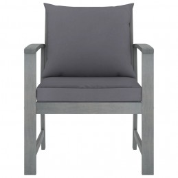 Acquista Sedie da Giardino e Cuscini Grigio Scuro 2 pz Massello Acacia con riferimento GHV-311827 della ditta GARDENHOME