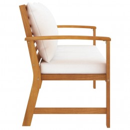 Acquista Panca da Giardino 120 cm con Cuscino Crema in Legno di Acacia con riferimento GHV-311829 della ditta GARDENHOME