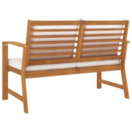 Acquista Panca da Giardino 120 cm con Cuscino Crema in Legno di Acacia con riferimento GHV-311829 della ditta GARDENHOME