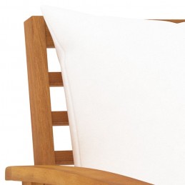 Acquista Panca da Giardino 120 cm con Cuscino Crema in Legno di Acacia con riferimento GHV-311829 della ditta GARDENHOME