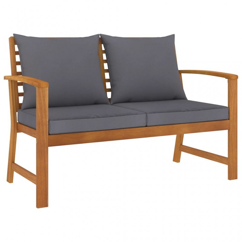 Acquista Panca da Giardino 120 cm Cuscino Grigio Scuro Legno di Acacia con riferimento GHV-311830 della ditta GARDENHOME