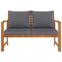 Acquista Panca da Giardino 120 cm Cuscino Grigio Scuro Legno di Acacia con riferimento GHV-311830 della ditta GARDENHOME