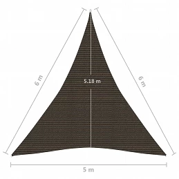 Acquista Vela Parasole 160 g/m² Marrone 5x6x6 m in HDPE con riferimento GHV-311813 della ditta GARDENHOME