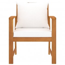 Acquista Sedie da Giardino e Cuscini Crema 2 pz Legno Massello d'Acacia con riferimento GHV-311831 della ditta GARDENHOME