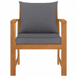 Acquista Sedie da Giardino e Cuscini Grigio Scuro 2 pz Massello Acacia con riferimento GHV-311832 della ditta GARDENHOME
