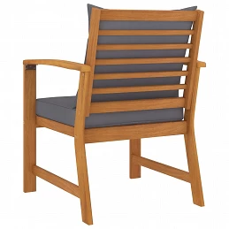 Acquista Sedie da Giardino e Cuscini Grigio Scuro 2 pz Massello Acacia con riferimento GHV-311832 della ditta GARDENHOME