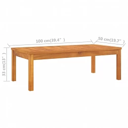 Acquista Tavolino da Caffè 100x50x33 cm in Legno Massello di Acacia con riferimento GHV-311833 della ditta GARDENHOME