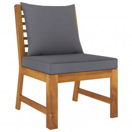 Acquista Set Divani Giardino 3pz Cuscini Grigio Scuro Acacia Massello con riferimento GHV-311835 della ditta GARDENHOME