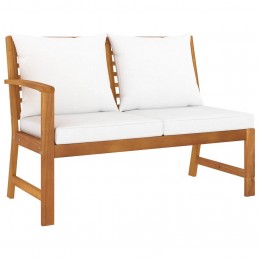 Acquista Panca da Giardino 114,5 cm con Cuscino Crema in Legno di Acacia con riferimento GHV-311836 della ditta GARDENHOME