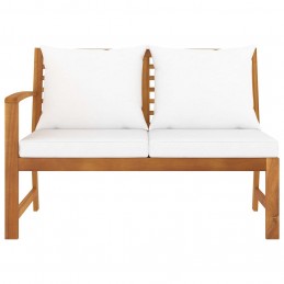 Acquista Panca da Giardino 114,5 cm con Cuscino Crema in Legno di Acacia con riferimento GHV-311836 della ditta GARDENHOME
