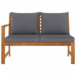 Acquista Panca da Giardino 114,5cm con Cuscino Grigio Massello di Acacia con riferimento GHV-311837 della ditta GARDENHOME