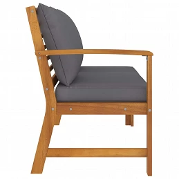 Acquista Panca da Giardino 114,5cm con Cuscino Grigio Massello di Acacia con riferimento GHV-311837 della ditta GARDENHOME