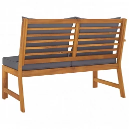Acquista Panca da Giardino 114,5cm con Cuscino Grigio Massello di Acacia con riferimento GHV-311837 della ditta GARDENHOME