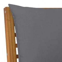 Acquista Panca da Giardino 114,5cm con Cuscino Grigio Massello di Acacia con riferimento GHV-311837 della ditta GARDENHOME