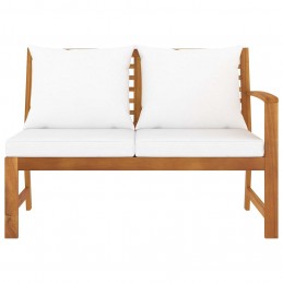 Acquista Panca da Giardino 114,5 cm con Cuscino Crema Massello di Acacia con riferimento GHV-311838 della ditta GARDENHOME
