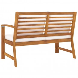 Acquista Panca da Giardino 114,5 cm con Cuscino Crema Massello di Acacia con riferimento GHV-311838 della ditta GARDENHOME