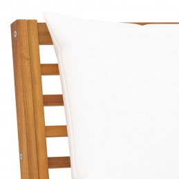 Acquista Panca da Giardino 114,5 cm con Cuscino Crema Massello di Acacia con riferimento GHV-311838 della ditta GARDENHOME