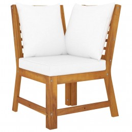 Acquista Divano Angolare Modulare Cuscini Crema in Massello di Acacia con riferimento GHV-311840 della ditta GARDENHOME