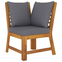 Acquista Divano Angolare Modulare Cuscini Grigio Scuro Massello Acacia con riferimento GHV-311841 della ditta GARDENHOME