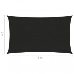 Acquista Vela Parasole 160 g/m² Nera 2x5 m in HDPE con riferimento GHV-311726 della ditta GARDENHOME