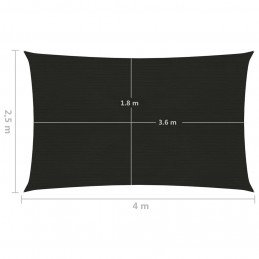 Acquista Vela Parasole 160 g/m² Nera 2,5x4 m in HDPE con riferimento GHV-311729 della ditta GARDENHOME