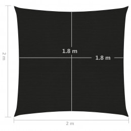 Acquista Vela Parasole 160 g/m² Nera 2x2 m in HDPE con riferimento GHV-311712 della ditta GARDENHOME