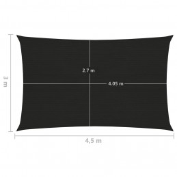 Acquista Vela Parasole 160 g/m² Nera 3x4,5 m in HDPE con riferimento GHV-311733 della ditta GARDENHOME