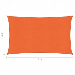 Acquista Vela Parasole 160 g/m² Arancione 2x5 m in HDPE con riferimento GHV-311671 della ditta GARDENHOME