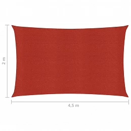 Acquista Vela Parasole 160 g/m² Rossa 2x4,5 m in HDPE con riferimento GHV-311615 della ditta GARDENHOME