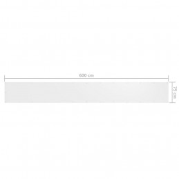 Acquista Paravento da Balcone Bianco 75x600 cm in Tessuto Oxford con riferimento GHV-134891 della ditta GARDENHOME