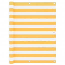 Acquista Paravento Balcone Bianco e Giallo 120x400 cm Tessuto Oxford con riferimento GHV-134909 della ditta GARDENHOME