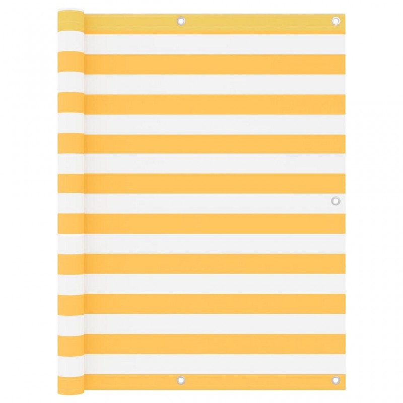 Acquista Paravento Balcone Bianco e Giallo 120x400 cm Tessuto Oxford con riferimento GHV-134909 della ditta GARDENHOME