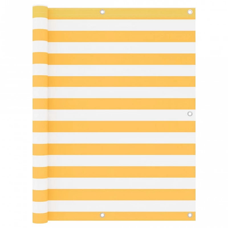 Acquista Paravento Balcone Bianco e Giallo 120x600 cm Tessuto Oxford con riferimento GHV-134911 della ditta GARDENHOME