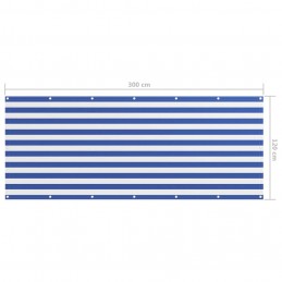 Acquista Paravento Balcone Bianco e Blu 120x300 cm Tessuto Oxford con riferimento GHV-134920 della ditta GARDENHOME