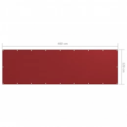 Acquista Paravento Balcone Rosso 120x400 cm in Tessuto Oxford con riferimento GHV-135041 della ditta GARDENHOME