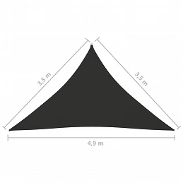 Acquista Parasole a Vela Oxford Triangolare 3,5x3,5x4,9 m Antracite con riferimento GHV-135120 della ditta GARDENHOME