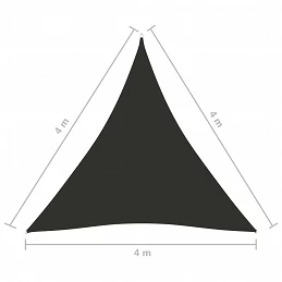 Acquista Parasole a Vela Oxford Triangolare 4x4x4 m Antracite con riferimento GHV-135121 della ditta GARDENHOME