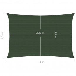 Acquista Vela Parasole 160 g/m² Verde Scuro 2,5x4 m in HDPE con riferimento GHV-311454 della ditta GARDENHOME