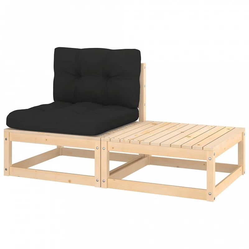 Acquista Set Divani da Giardino 2 pz con Cuscini Legno Massello Pino con riferimento GHV-807295 della ditta GARDENHOME
