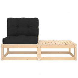 Acquista Set Divani da Giardino 2 pz con Cuscini Legno Massello Pino con riferimento GHV-807295 della ditta GARDENHOME