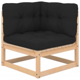 Acquista Divano Angolare Giardino con Cuscini Antracite Legno di Pino con riferimento GHV-807286 della ditta GARDENHOME