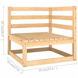 Acquista Divani ad Angolo da Giardino 2 pz con Cuscini in Legno di Pino con riferimento GHV-807289 della ditta GARDENHOME